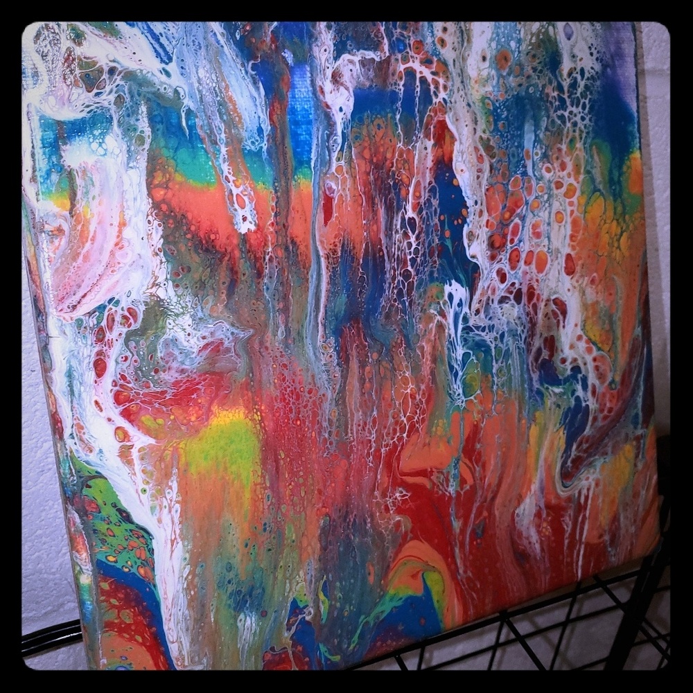 Rainbow Pride abstract art original painting
